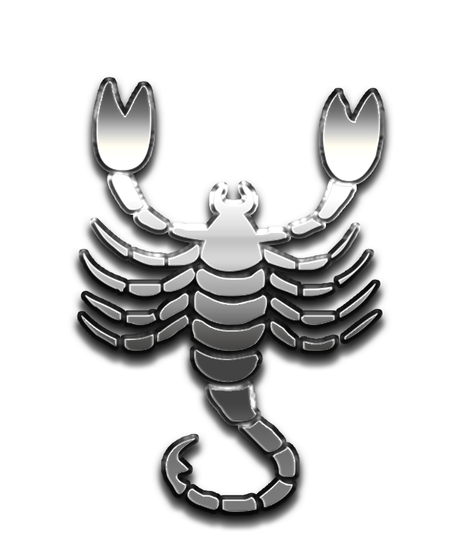 Scorpio png, silver Scorpio symbol png, steel Scorpio symbol PNG, gold Scorpio PNG transparent images download